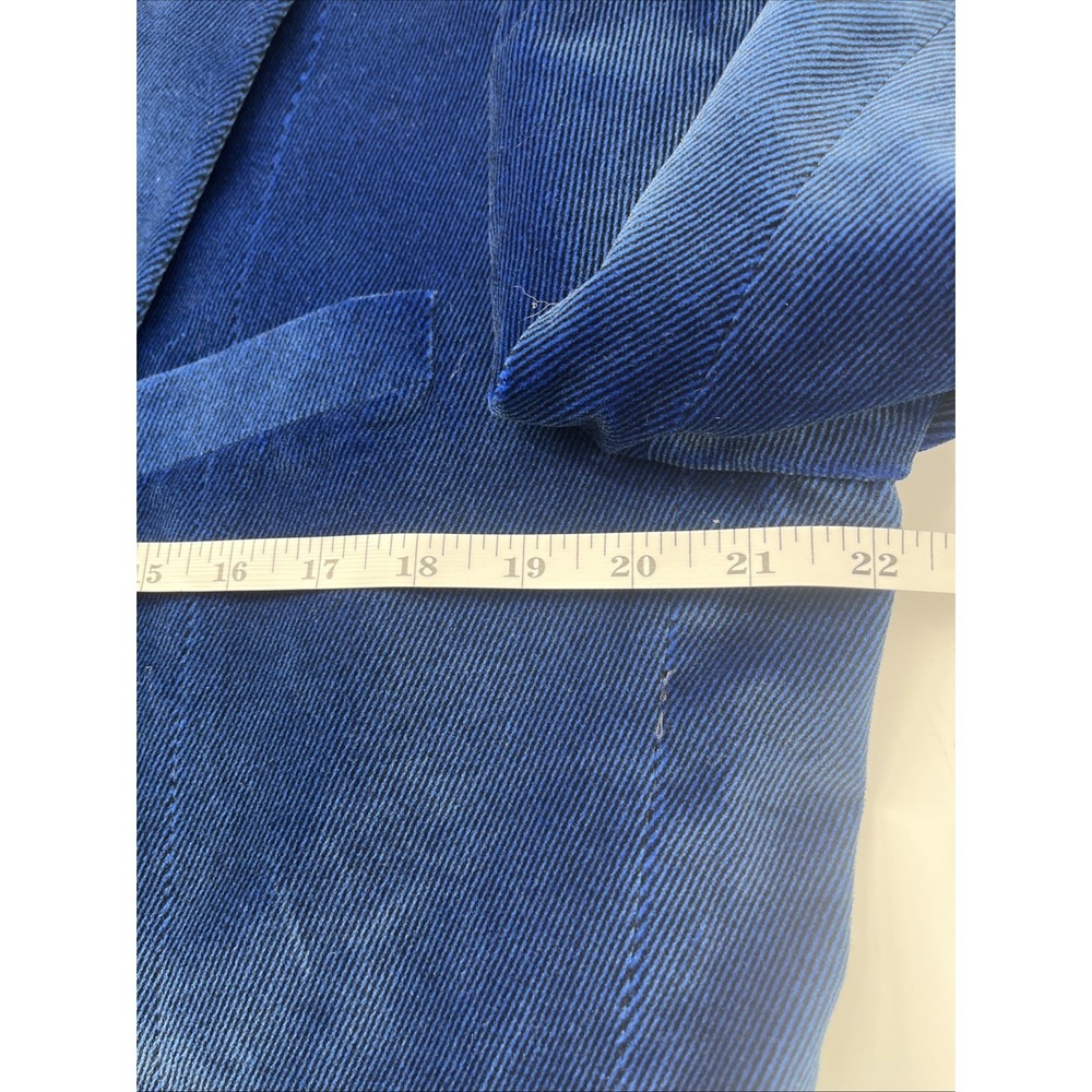 Robert Graham Luxury Cobalt Blue Velvet Corduroy Blazer Sports Coat Cotton Sz 42 - Picture 12 of 13